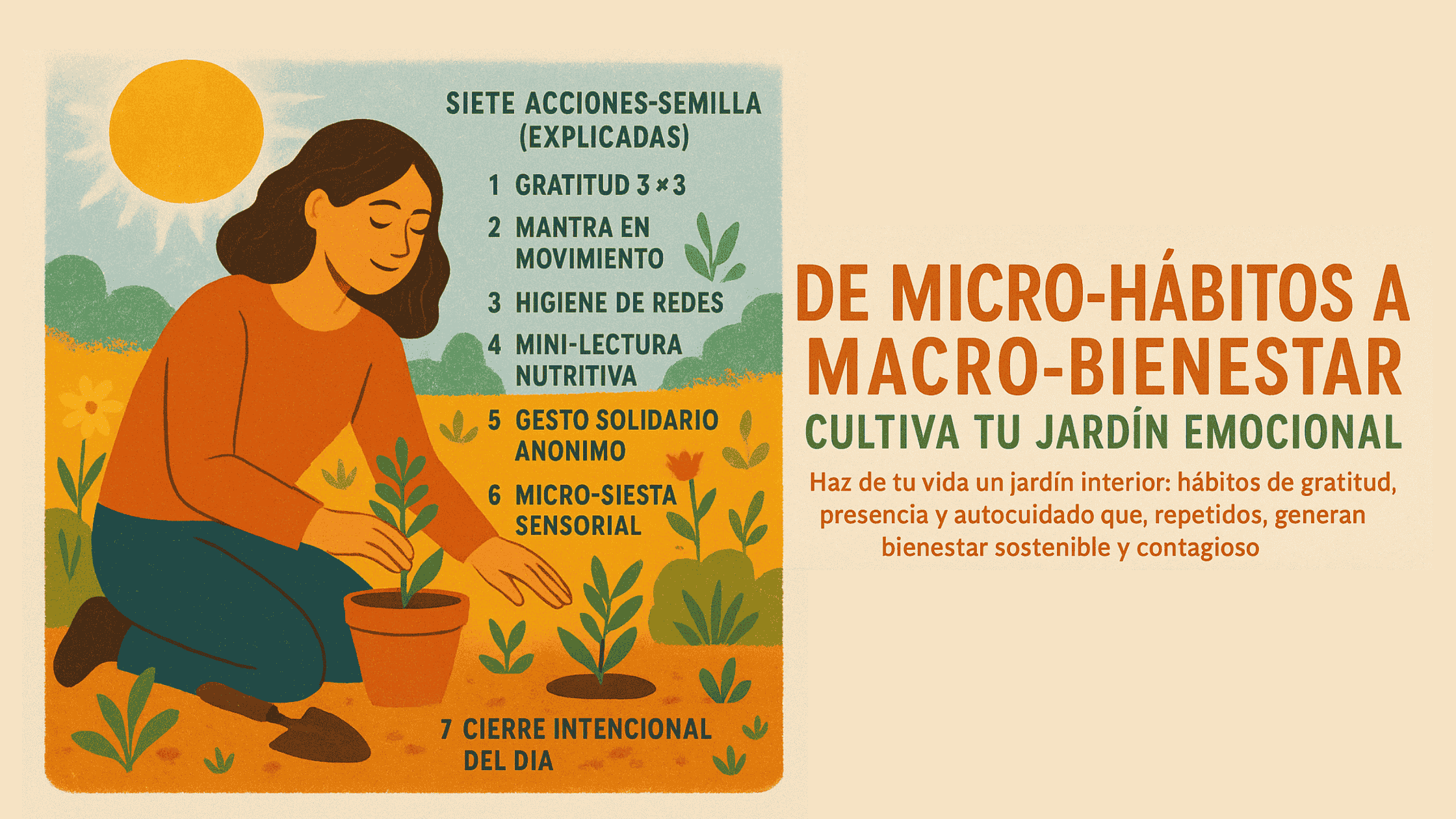 De micro-hábitos a macro-bienestar: cultiva tu jardín emocional